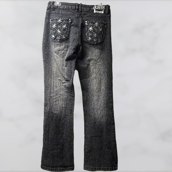 Raw Blue Lady Jeans Silver & Black Skeleton - Picture 4 of 7